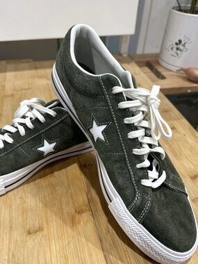 Converse Suede One Star Ox Low Mens size 13 Green White Sneaker Shoe Classic *